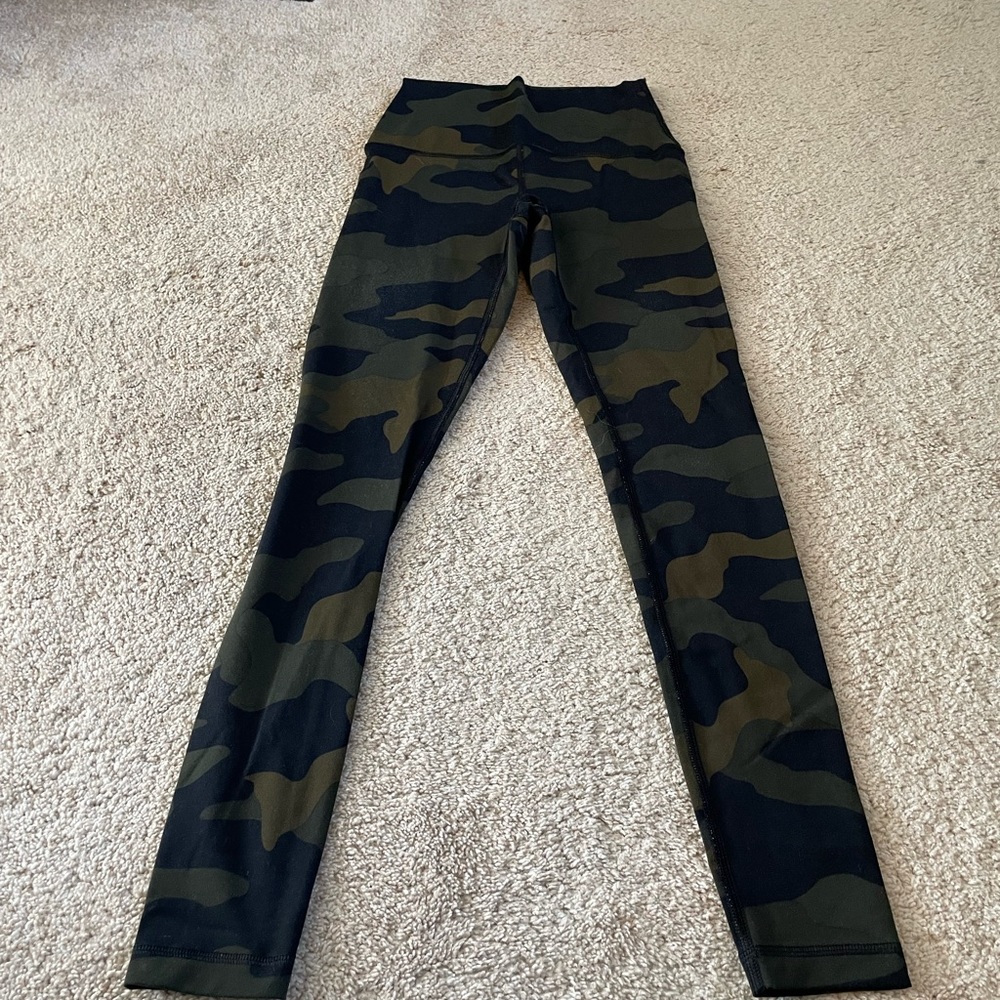 Green camo PINK leggings